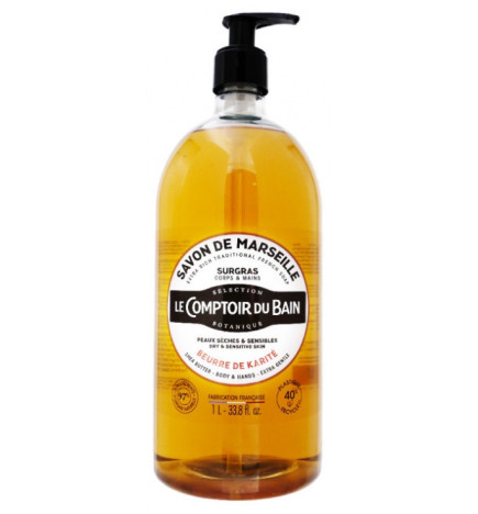 Le Comptoir du Bain – Savon de Marseille Beurre de Karité, 1 L