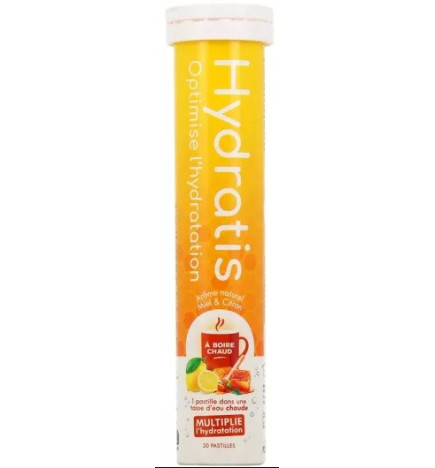 Hydratis – Pastilles d’hydratation Miel Citron à boire chaud