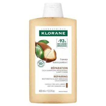 Klorane – Réparation Cica-Shampoing Régénérant & Anti-Casse au Cupuaçu, 400 ml