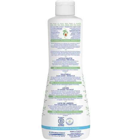 Mustela – Lait de toilette sans rinçage peaux normales, 750 ml