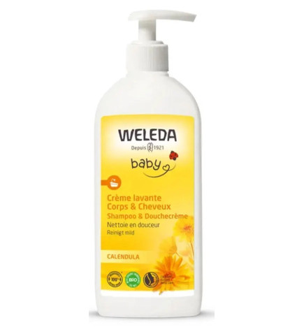 Weleda – Crème lavante au calendula corps et cheveux, 400 ml