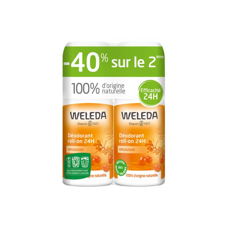 Weleda – Déodorant roll-on 24h Argousier, 50 ml