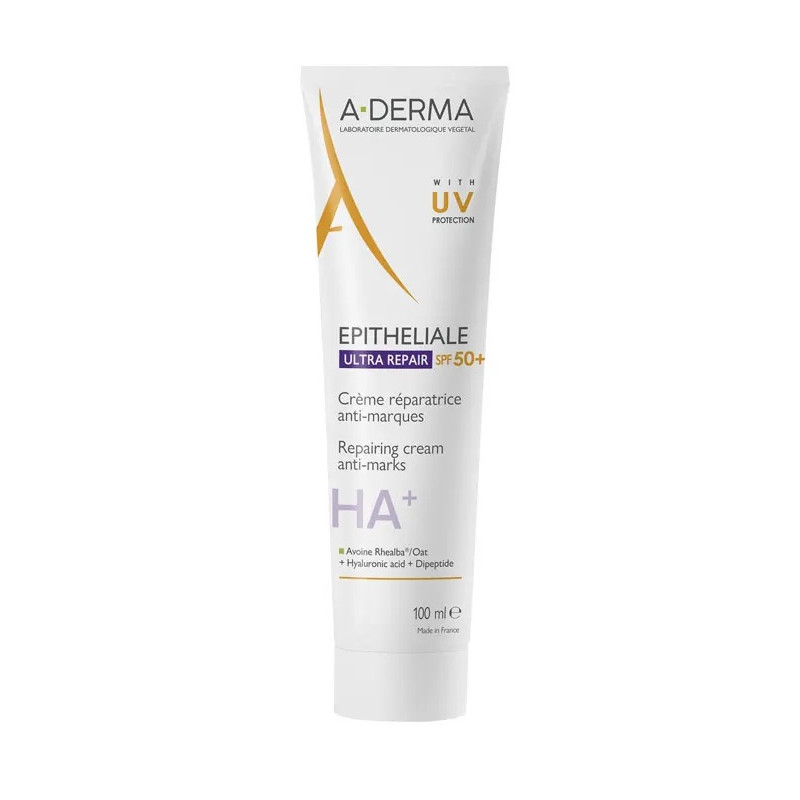 A-Derma – Epitheliale A.H Ultra Crème Réparatrice Anti-Marques SPF50+, 100 ml
