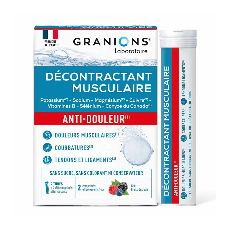 Granions – Décontractant Musculaire effervescent, 76 g