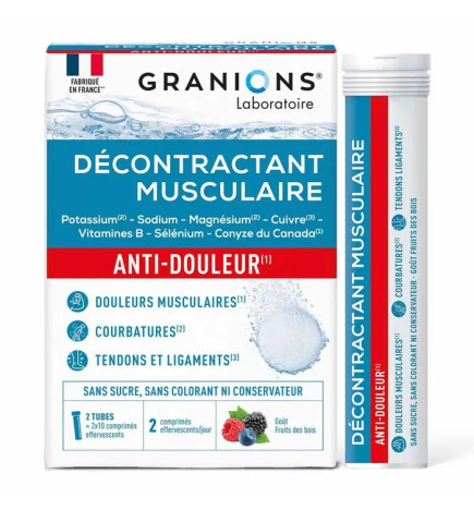 Granions – Décontractant Musculaire effervescent, 76 g