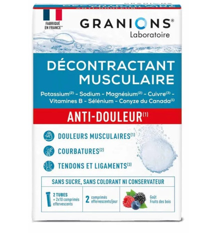 Granions – Décontractant Musculaire effervescent, 76 g