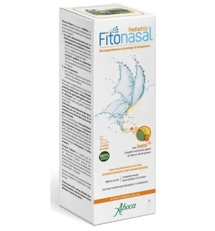 Aboca – Fitonasal pediatric spray nasal décongestionnant enfant, 125 ml