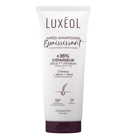 Luxéol – Après-shampooing épaississant cheveux fins, 200 ml