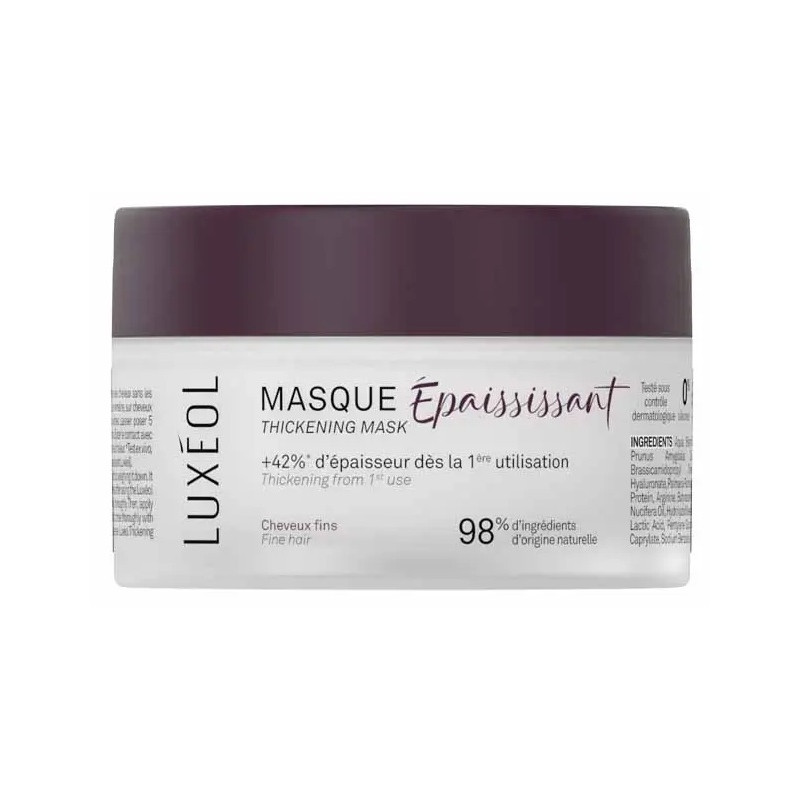 Luxéol – Masque épaississant cheveux fins, 200 ml