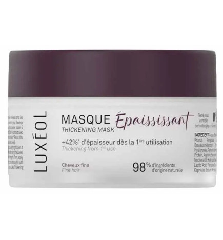 Luxéol – Masque épaississant cheveux fins, 200 ml