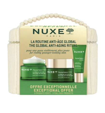 Nuxe – Nuxuriance Ultra coffret anti-âge global, 3 soins + vanity