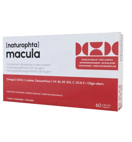 NaturOphta Macula complément alimentaire vision, 60 capsules