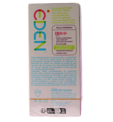 Eden – Préservatifs texturés perlés, x12