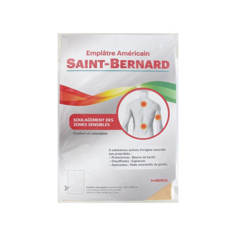 Saint-Bernard – Emplâtre américain tissu découpable, 190 x 300 mm