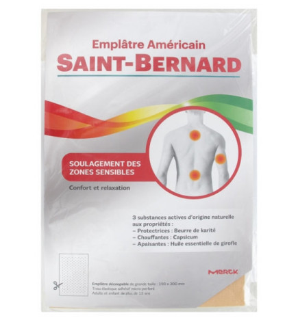 Saint-Bernard – Emplâtre américain tissu découpable, 190 x 300 mm