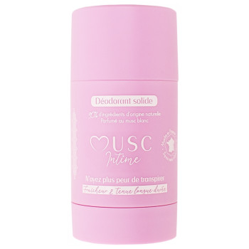 Musc Intime – Déodorant solide Musc Blanc, 50 g