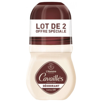 Cavaillès – Dermato 48H Homme Déodorant Roll-On, lot de 2 x 50 ml