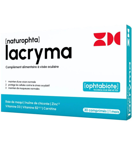 Naturophta Lacryma Confort Visuel & Hydratation Oculaire, 30 comprimés
