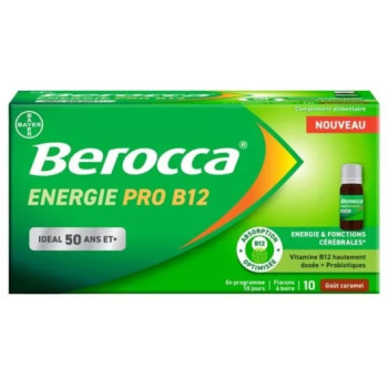 Berocca – Énergie Pro B12 flacons buvables, 10 flacons