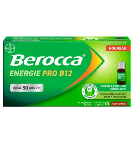 Berocca – Énergie Pro B12 flacons buvables, 10 flacons
