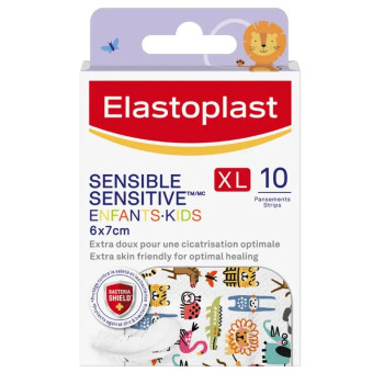 Elastoplast – Sensible XL Enfants Pansements Motifs Animaux, 10 pansements