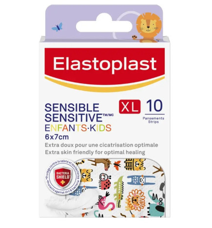 Elastoplast – Sensible XL Enfants Pansements Motifs Animaux, 10 pansements