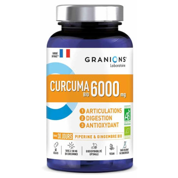 Granions – Curcuma Bio Confort articulaire & digestion, 60 gélules