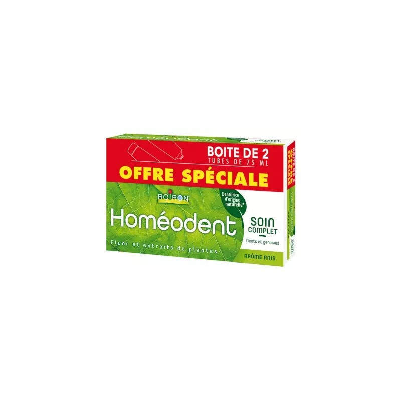 Boiron – Homéodent Soin Complet Dents et Gencives Anis, lot de 2 x 75 ml