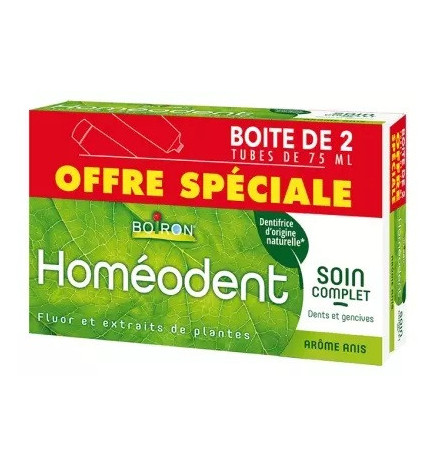 Boiron – Homéodent Soin Complet Dents et Gencives Anis, lot de 2 x 75 ml
