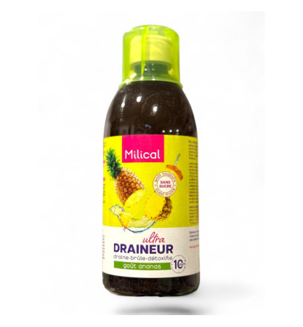 Milical – Draineur Minceur Goût Ananas, 500 ml