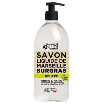 MKL Green Nature – Savon Liquide de Marseille Neutre Sans Parfum, 1 L