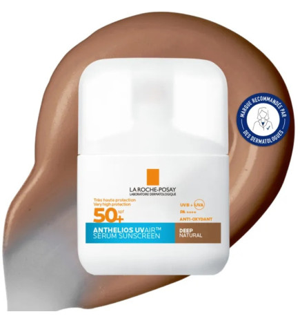 La Roche-Posay – Anthelios UVAir Teinté SPF50+ Sérum Solaire Teinte Deep, 50 ml