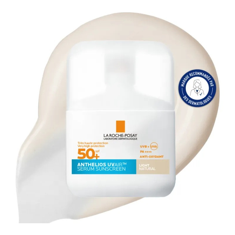 La Roche-Posay – Anthelios UVAir Teinté SPF50+ Sérum Solaire Teinté Light Shade, 50 ml