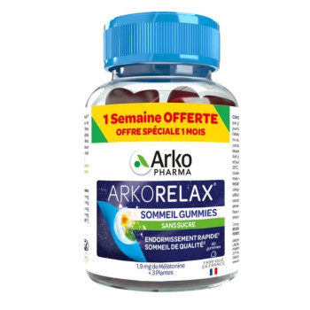 Arkorelax – Gummies Sommeil sans sucre, 60 gummies