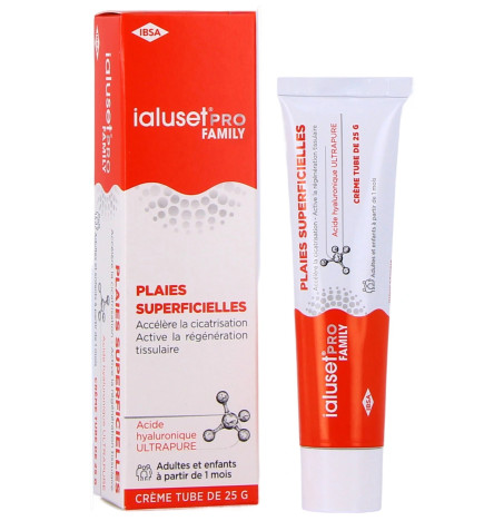 Ialuset – Pro Family Crème cicatrisante à l’acide hyaluronique, 25 g