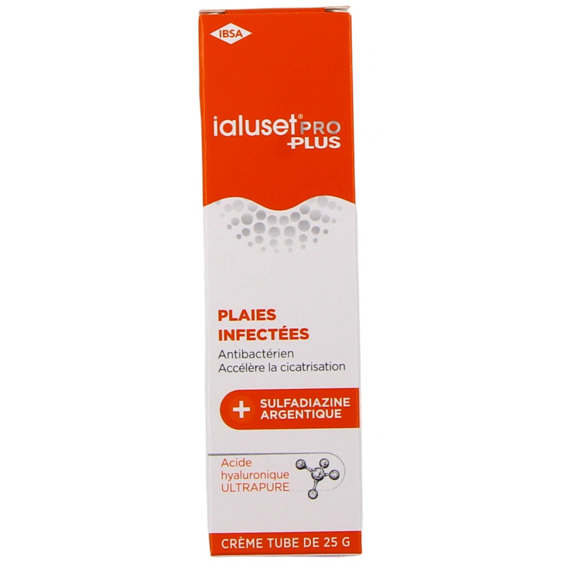 Ialuset care Plus – Crème cicatrisante antibactérienne, 25 g