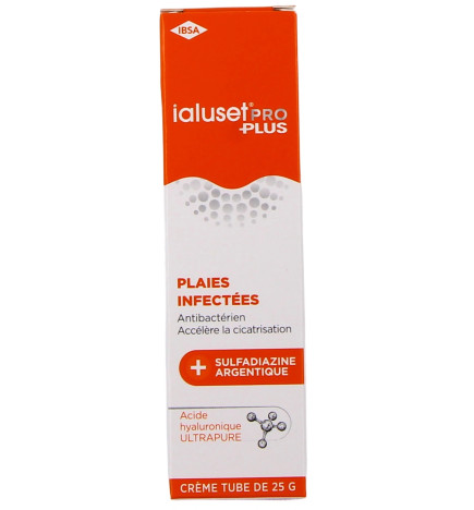 Ialuset care Plus – Crème cicatrisante antibactérienne, 25 g