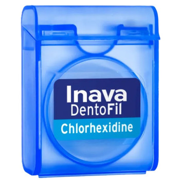 Inava – Dentofil chlorhexidine, fil dentaire antibactérien, 50 m