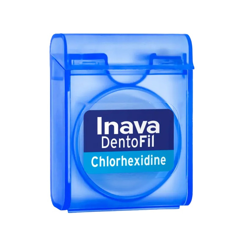 Inava – Dentofil chlorhexidine, fil dentaire antibactérien, 50 m
