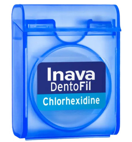 Inava – Dentofil chlorhexidine, fil dentaire antibactérien, 50 m