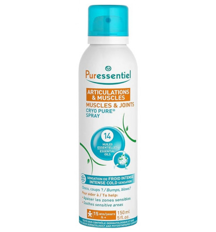 Puressentiel – Articulations & Muscles Cryo Pure spray aux huiles essentielles, 150 ml