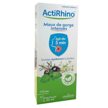 Grimberg – ActiRhino Spray maux de gorge intenses, 30 ml