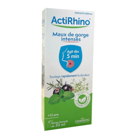Grimberg – ActiRhino Spray maux de gorge intenses, 30 ml