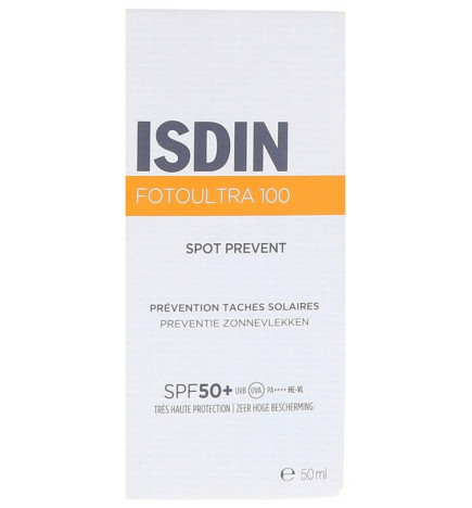 Isdin – FotoUltra 100 Spot Prevent Prévention Taches Solaires SPF50+, 50 ml