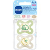 MAM – Lot de 2 sucettes Original Naissance Nuit en silicone, 0–2 mois
