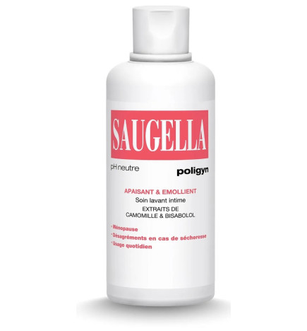 Saugella – Soin lavant intime apaisant et émollient Polygyn, 500 ml