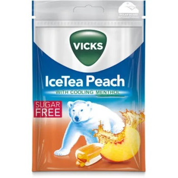 Vicks – Bonbons ice tea pêche menthol, 72 g