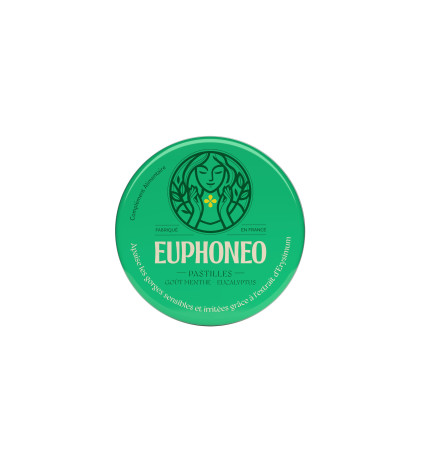 Euphoneo – Pastilles menthe eucalyptus sans sucre, 50 pastilles