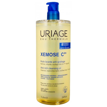 Uriage – Xémose C8+ huile lavante anti-grattage, 1 L