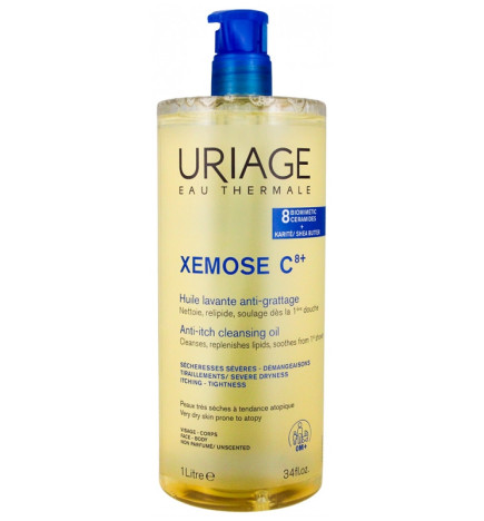 Uriage – Xémose C8+ huile lavante anti-grattage, 1 L